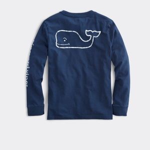 Vineyard Vines Vintage Whale Graphic Long-Sleeve Pocket Tee